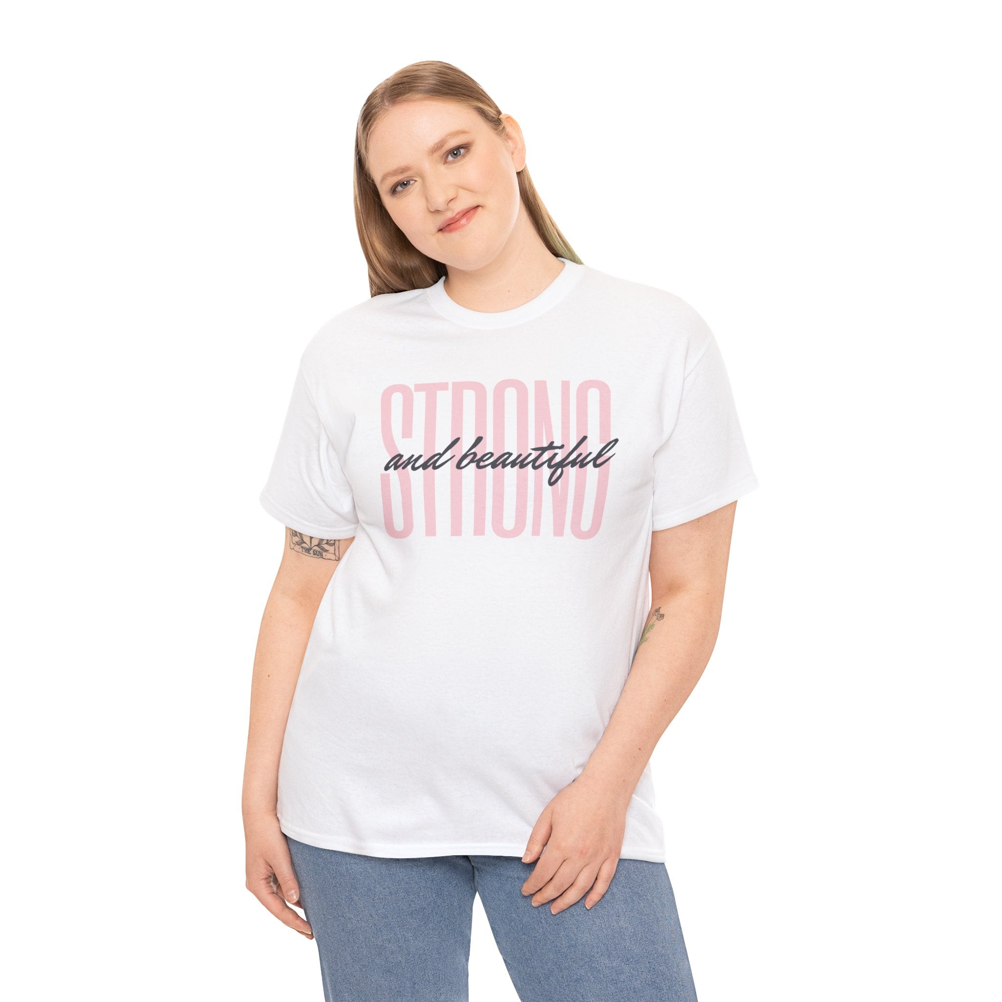Strong and Beautiful In Christ Faith Graphic Tee