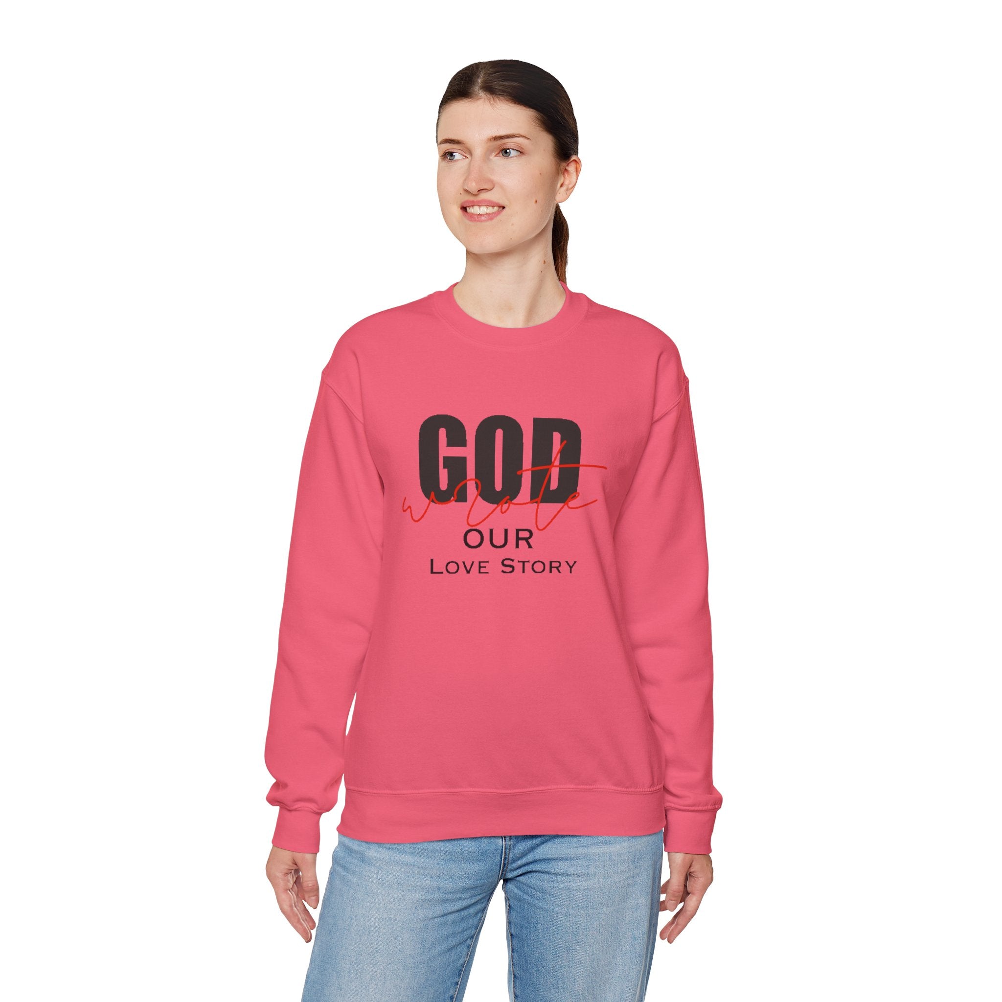 God Wrote Our Love Story Couple's Crewneck Sweatshirt