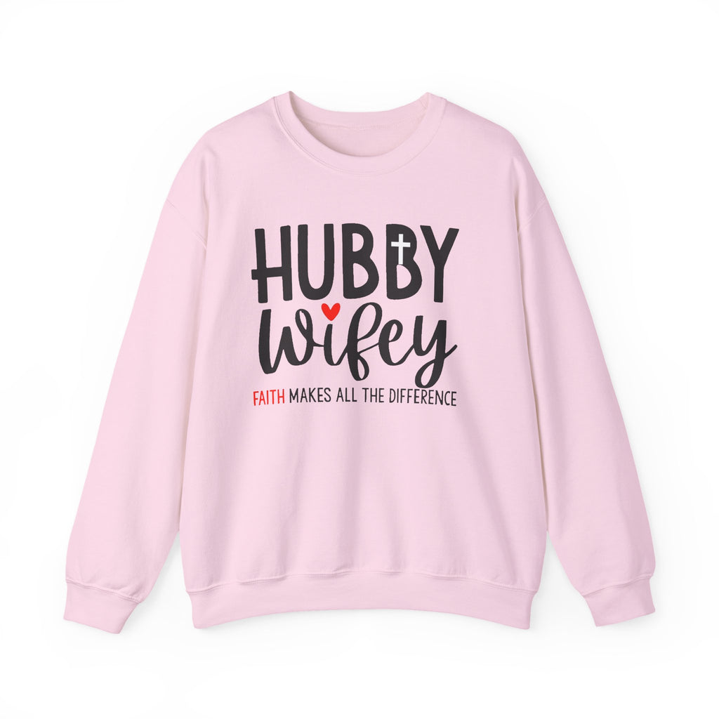 Hubby Wifey Faith Crewneck Couple’s Sweatshirt