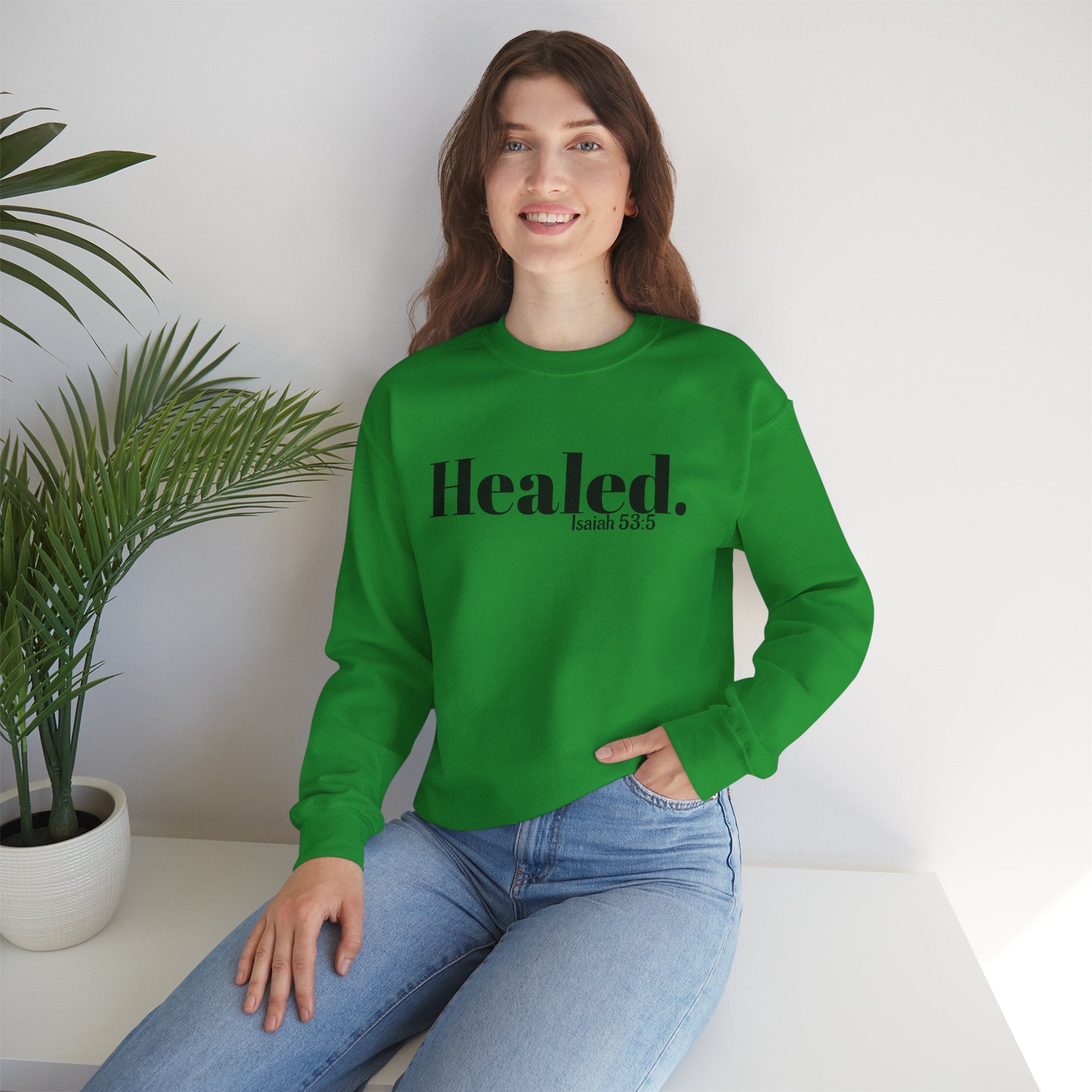 Healed. And Renewed Unisex Crewneck Sweatshirt