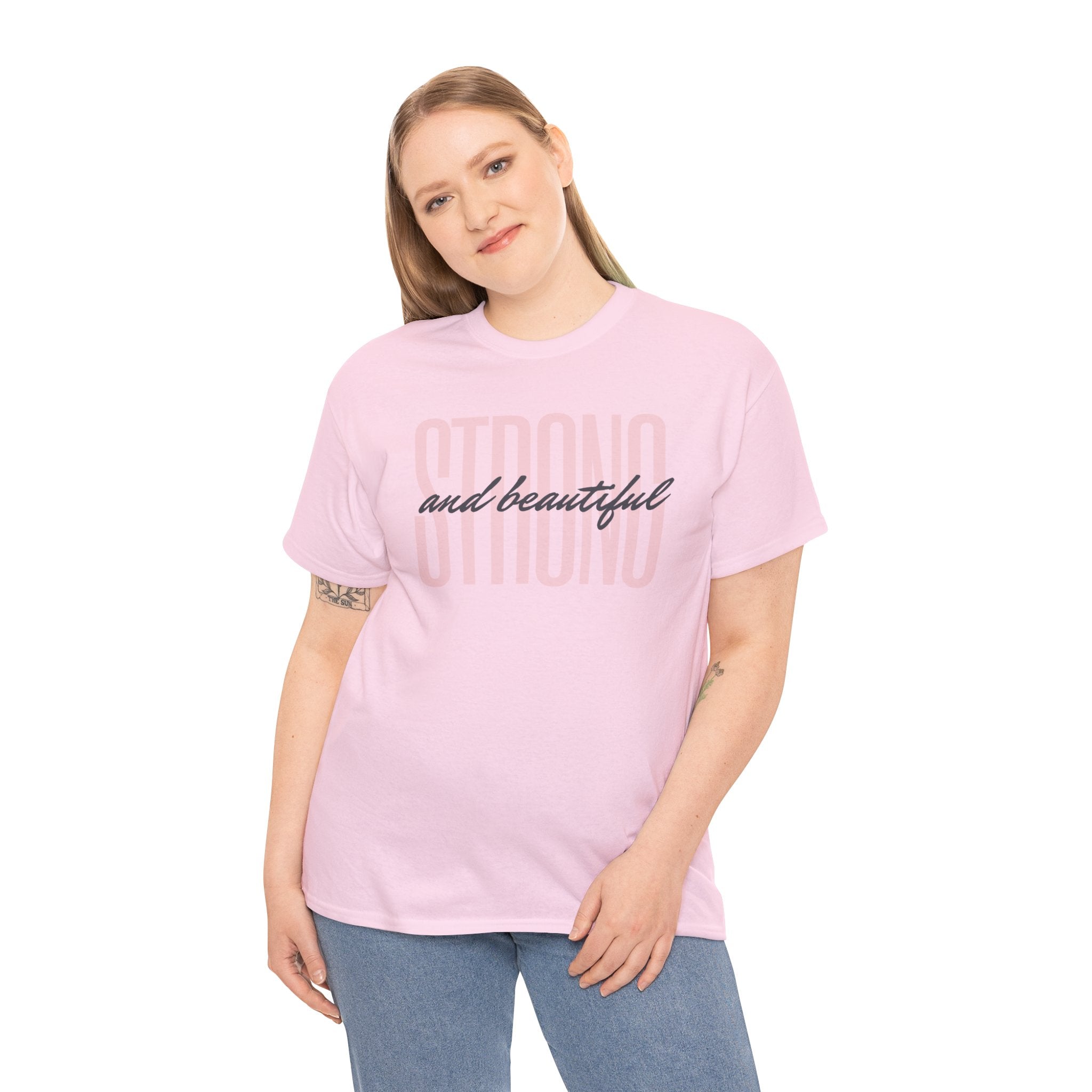 Strong and Beautiful In Christ Faith Graphic Tee