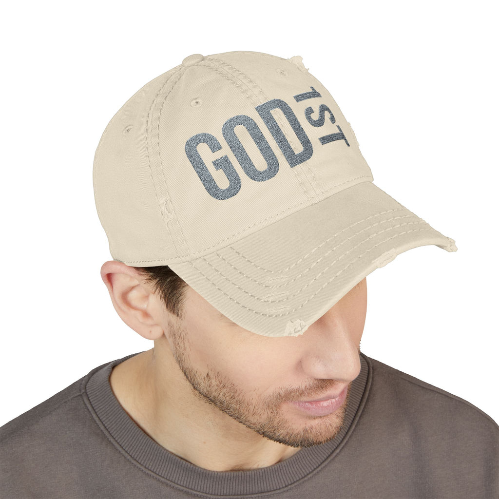 God 1st- Then Me Embroidery Hat