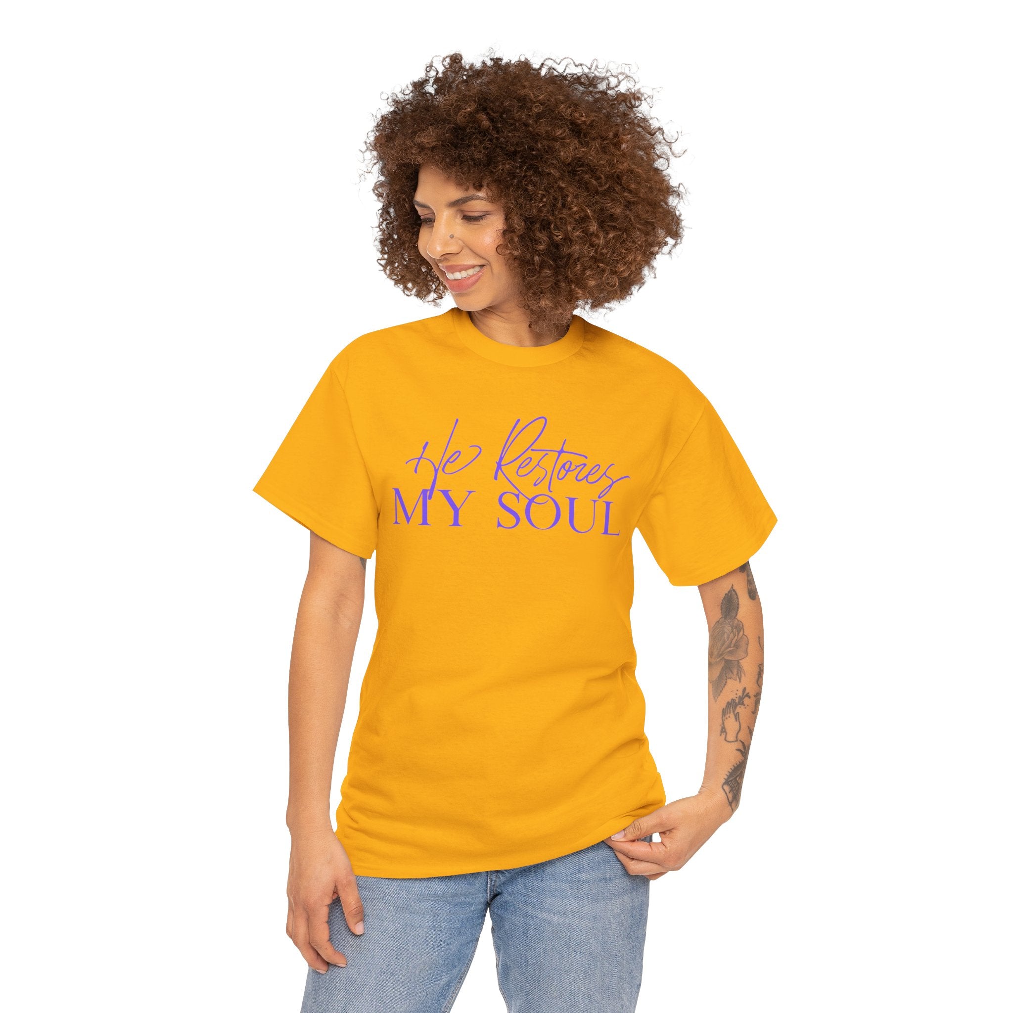 He Restores My Soul Faith T-Shirt