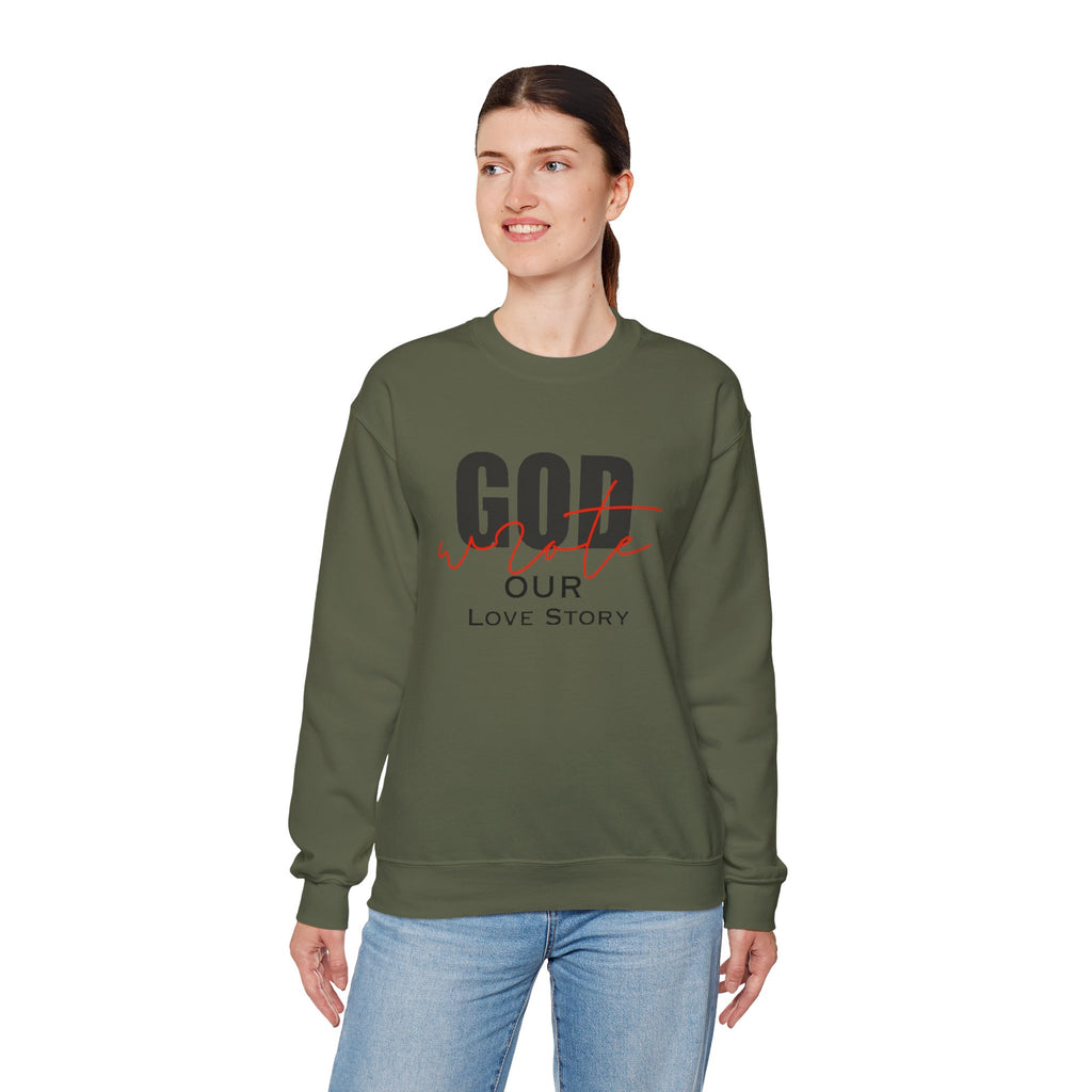 God Wrote Our Love Story Couple's Crewneck Sweatshirt