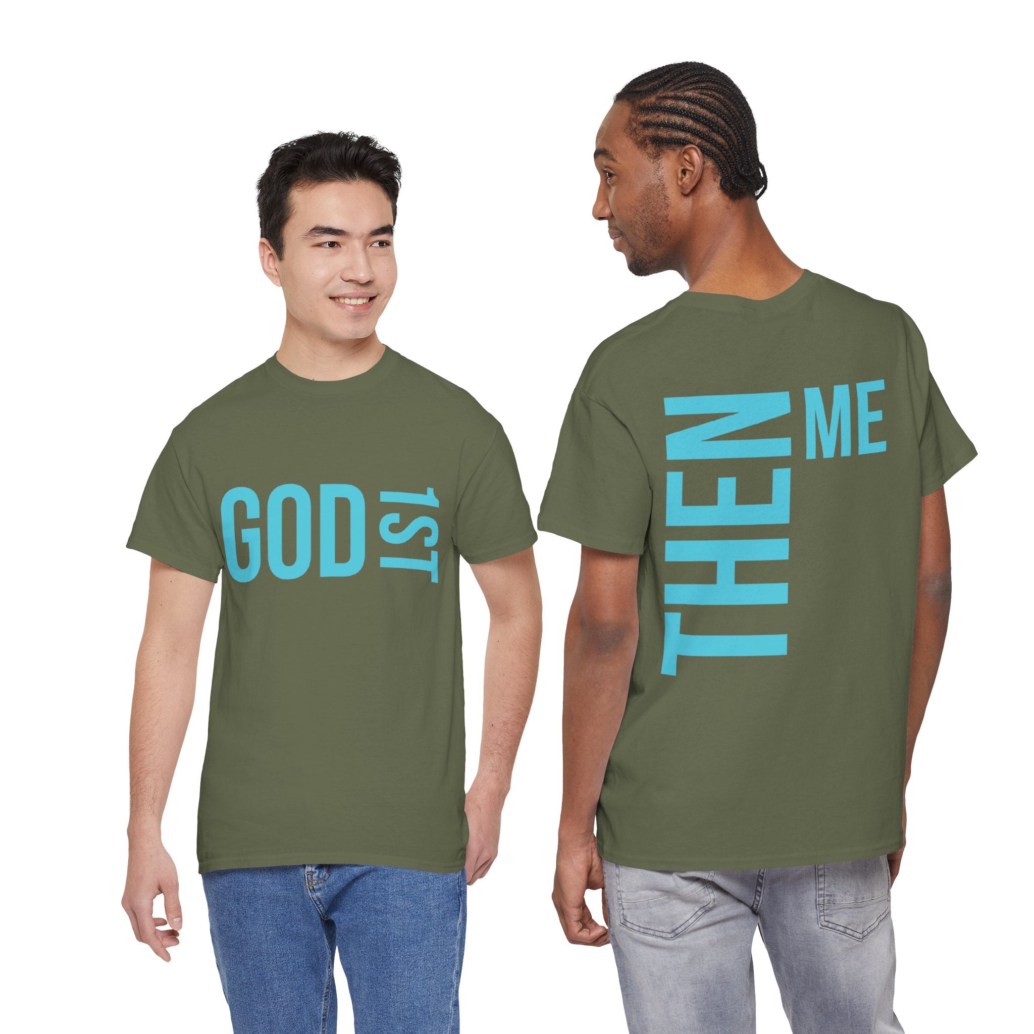 God 1st- Then Me Unisex Heavy Cotton Tee
