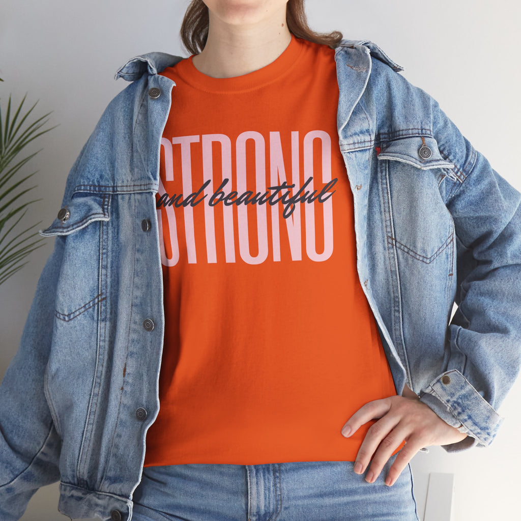 Strong and Beautiful In Christ Faith Graphic Tee