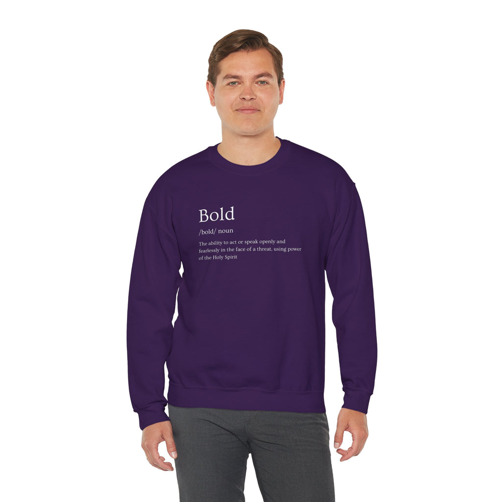 Bold And Fearless Definition Inspirational Crewneck Sweatshirt