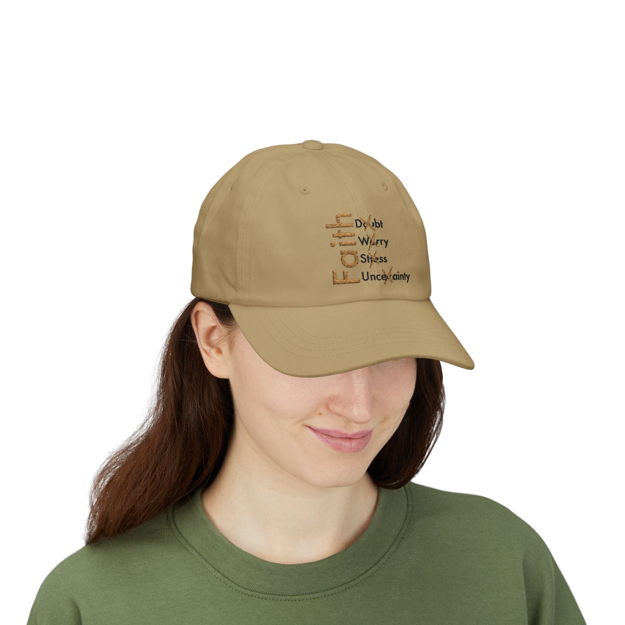 Have Faith And Don't Worry Embroidered Dad Cap