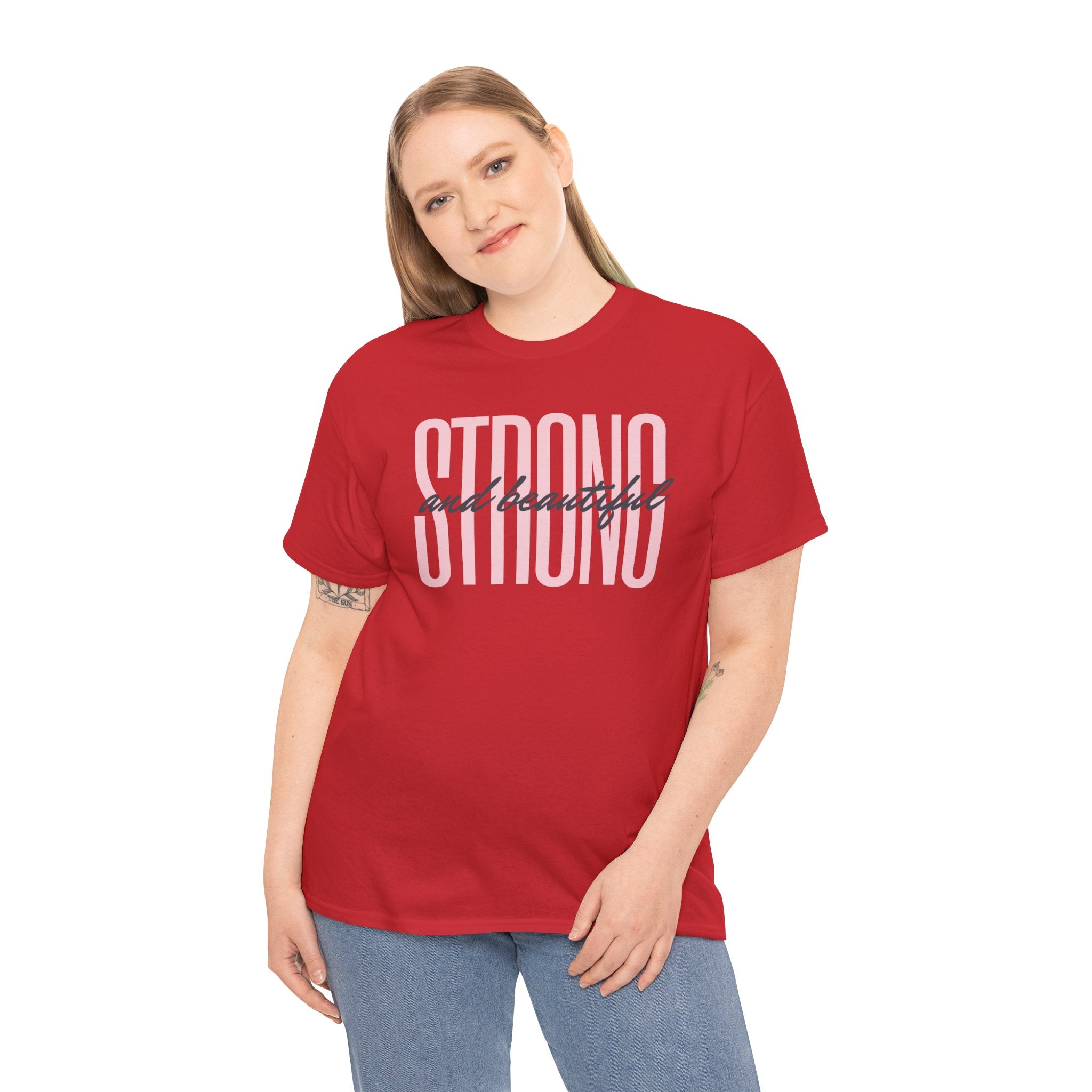 Strong and Beautiful In Christ Faith Graphic Tee