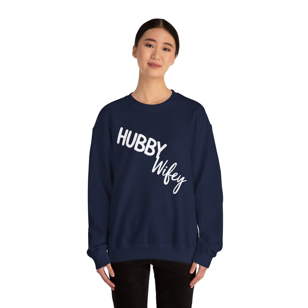 Hubby Wifey Crewneck Couple’s Sweatshirt