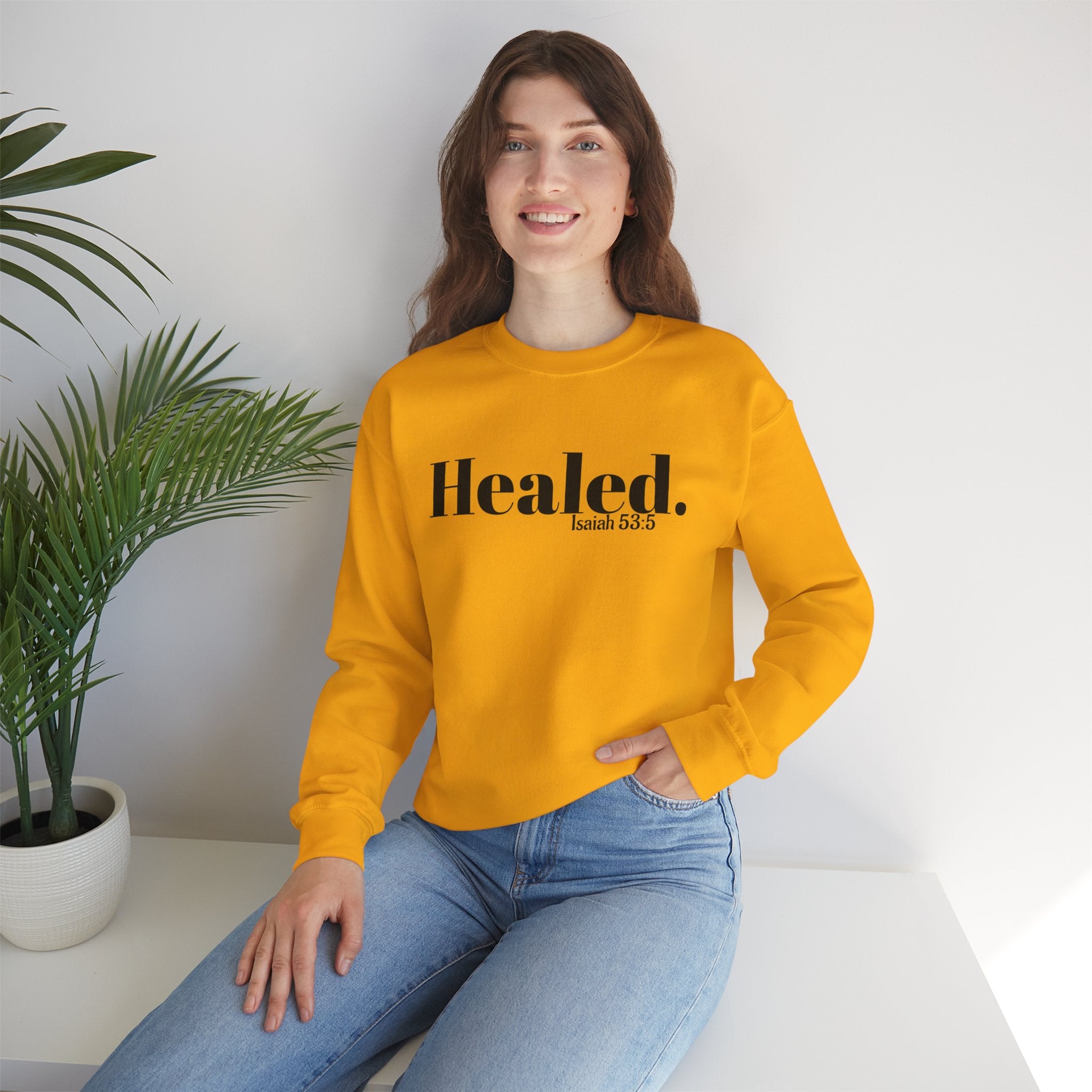Healed. And Renewed Unisex Crewneck Sweatshirt