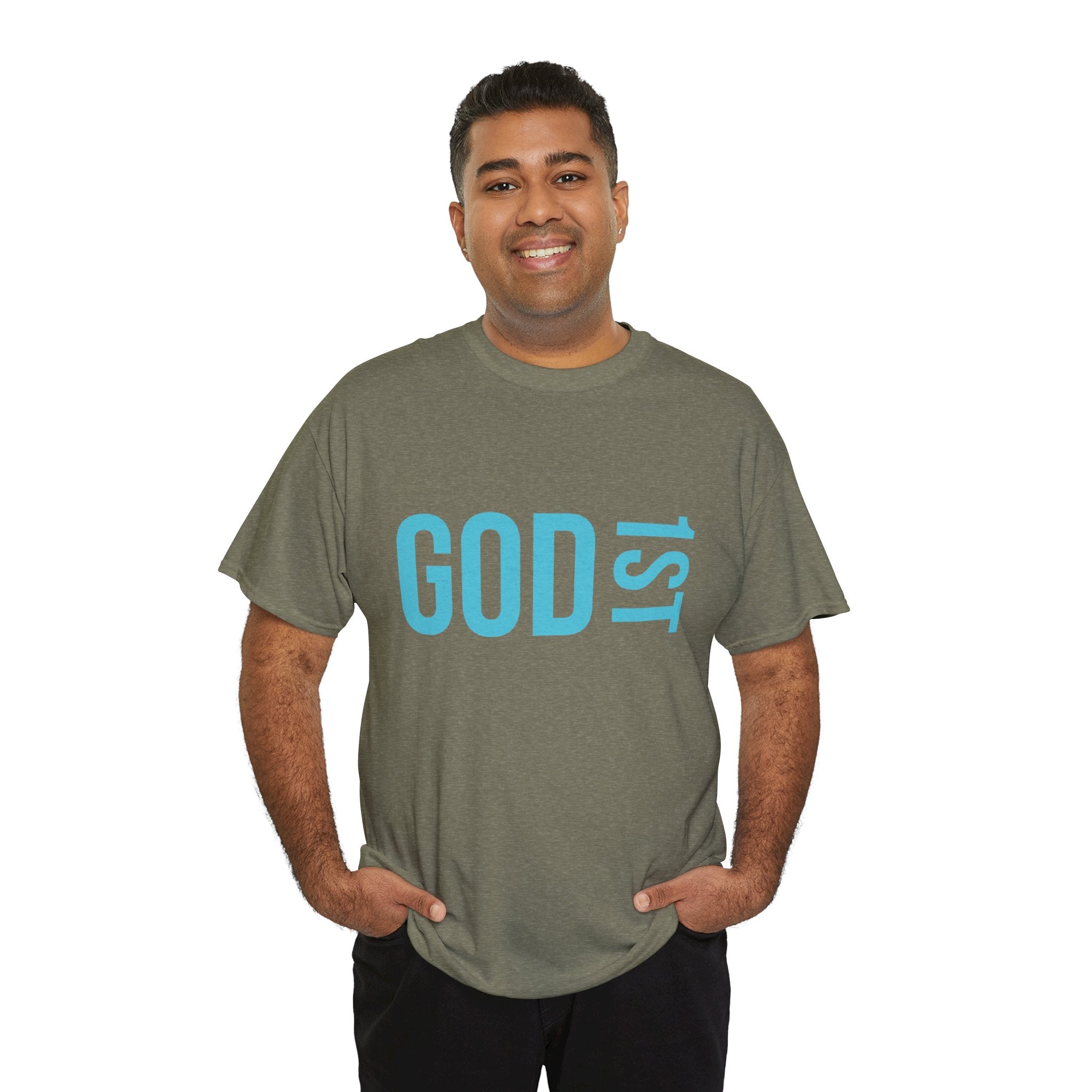 God 1st- Then Me Unisex Heavy Cotton Tee