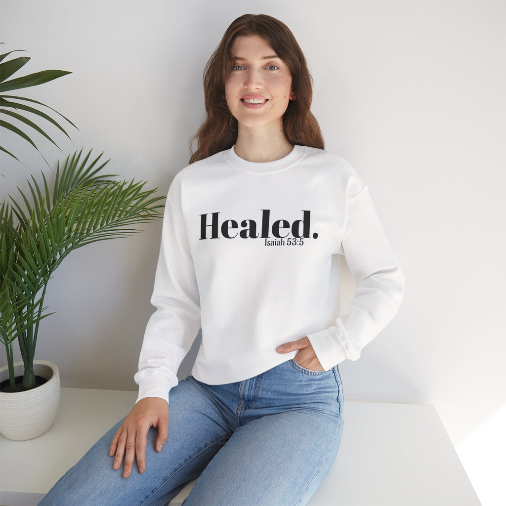 Healed. And Renewed Unisex Crewneck Sweatshirt