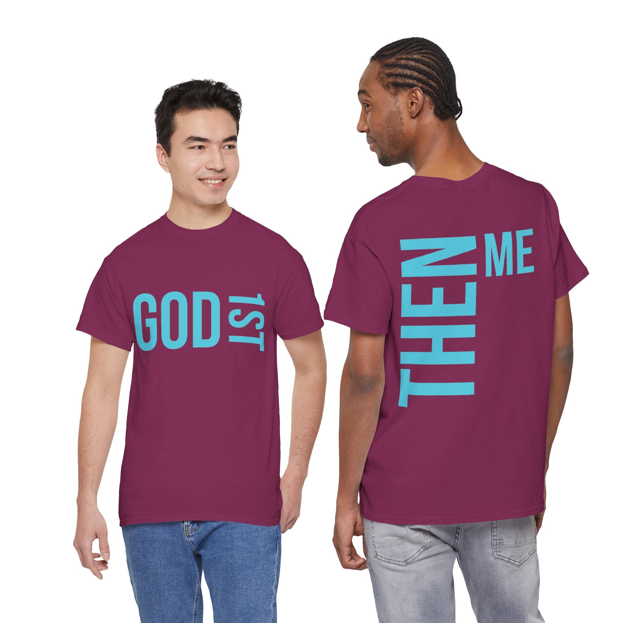 God 1st- Then Me Unisex Heavy Cotton Tee