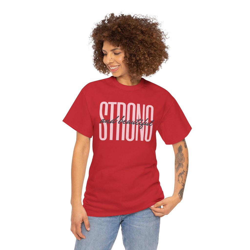 Strong and Beautiful In Christ Faith Graphic Tee