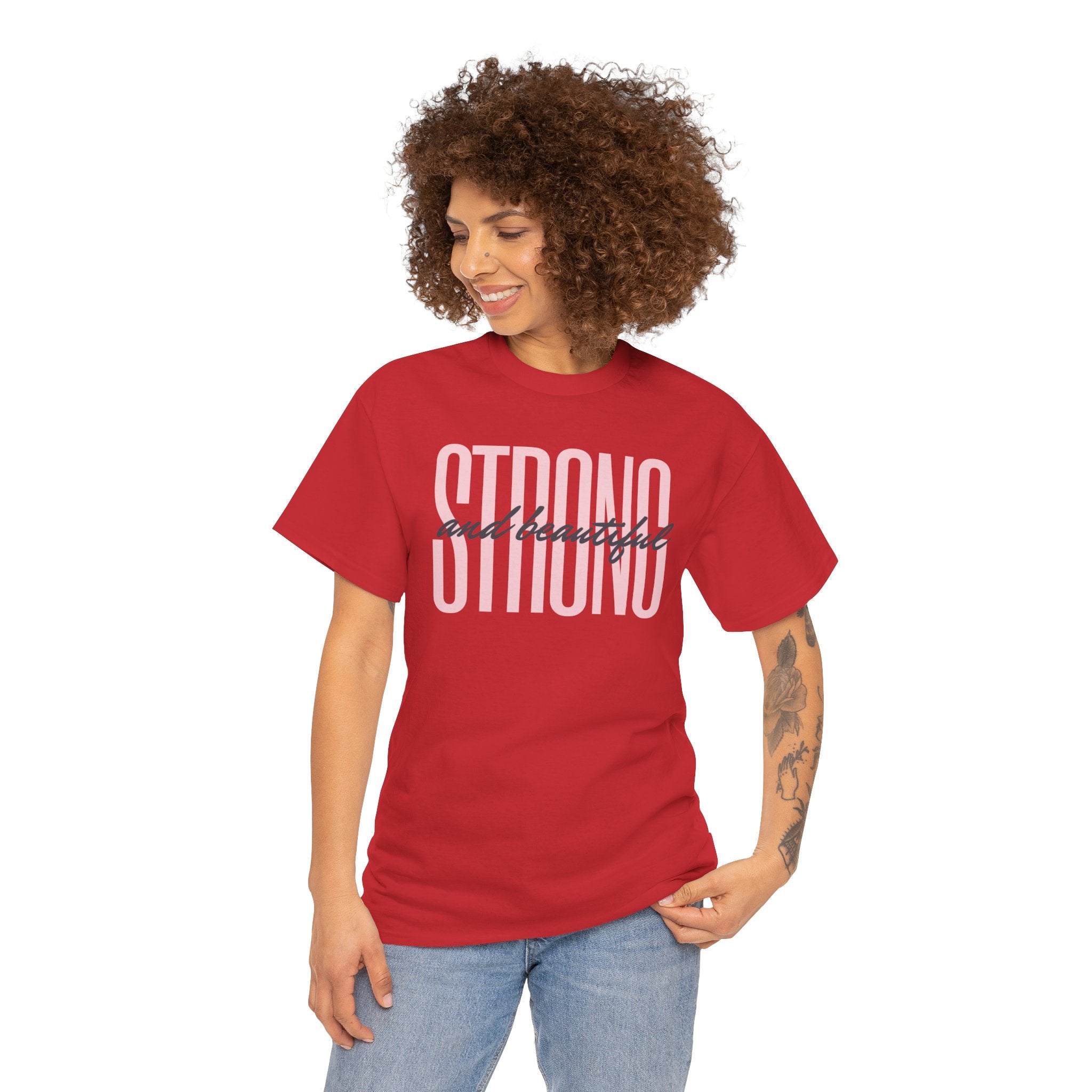 Strong and Beautiful In Christ Faith Graphic Tee