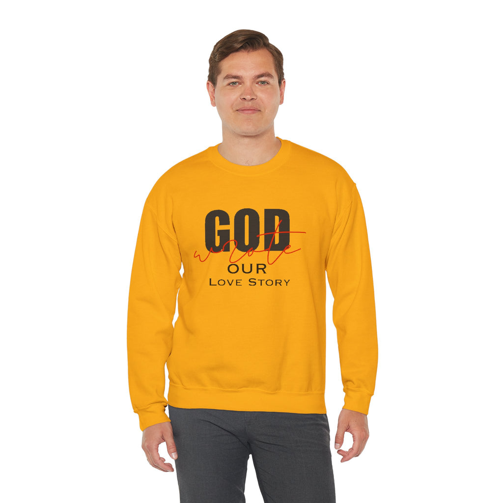 God Wrote Our Love Story Couple's Crewneck Sweatshirt