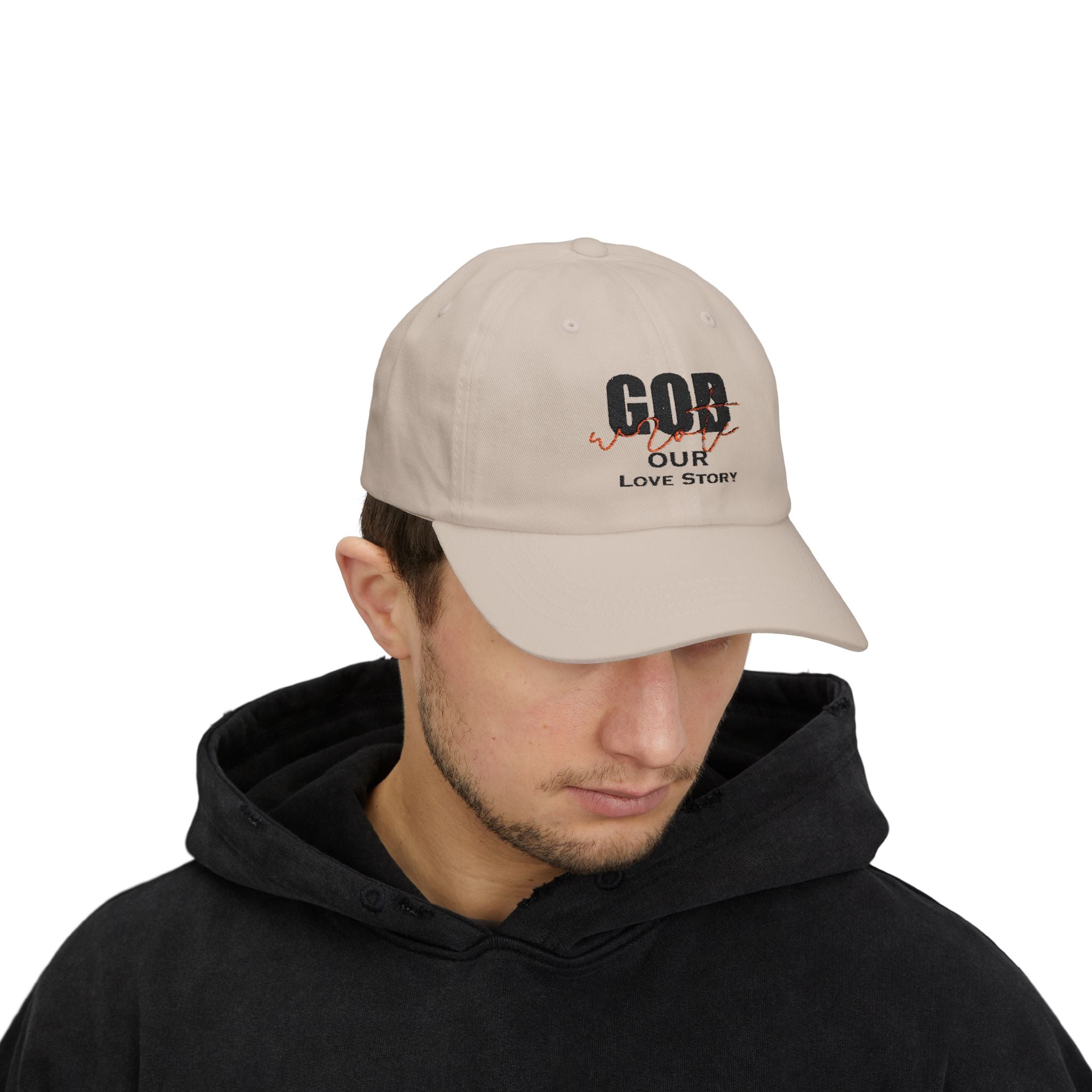 God Wrote Our Love Story Couple's Embroidery Baseball Hat