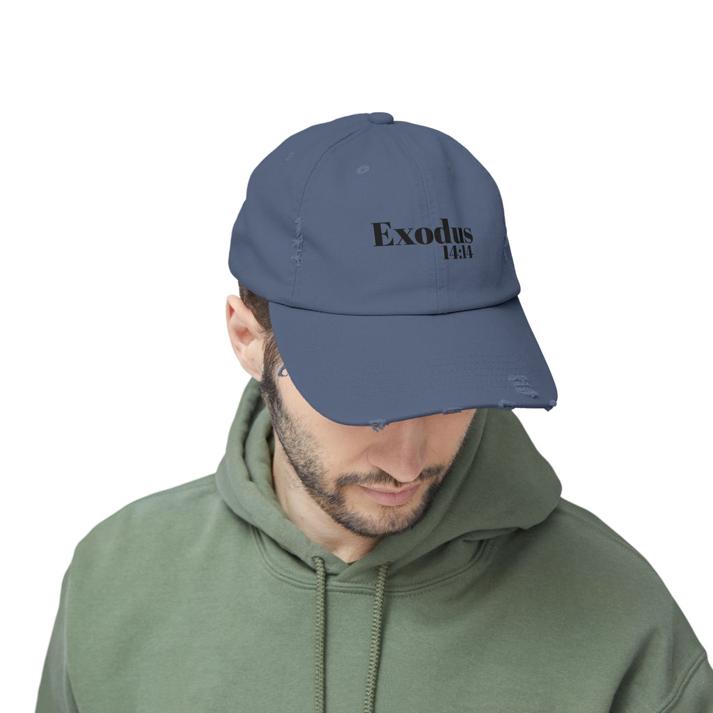 Exodus 14:14 God Will Fight For You Distressed Hat