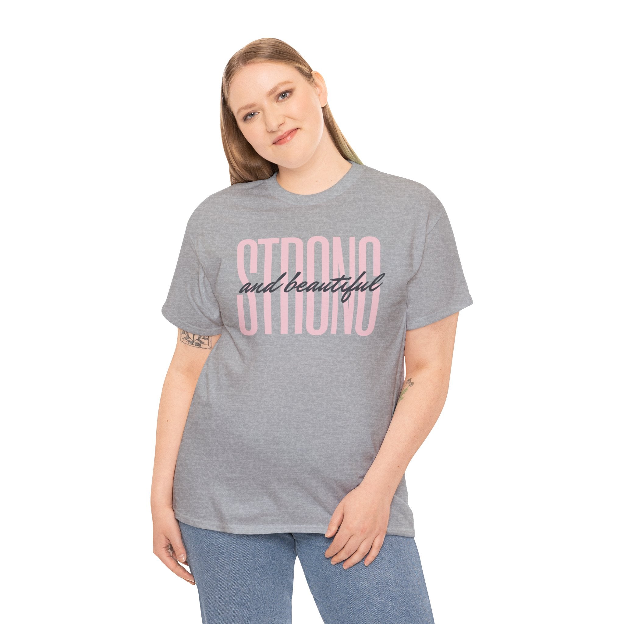 Strong and Beautiful In Christ Faith Graphic Tee