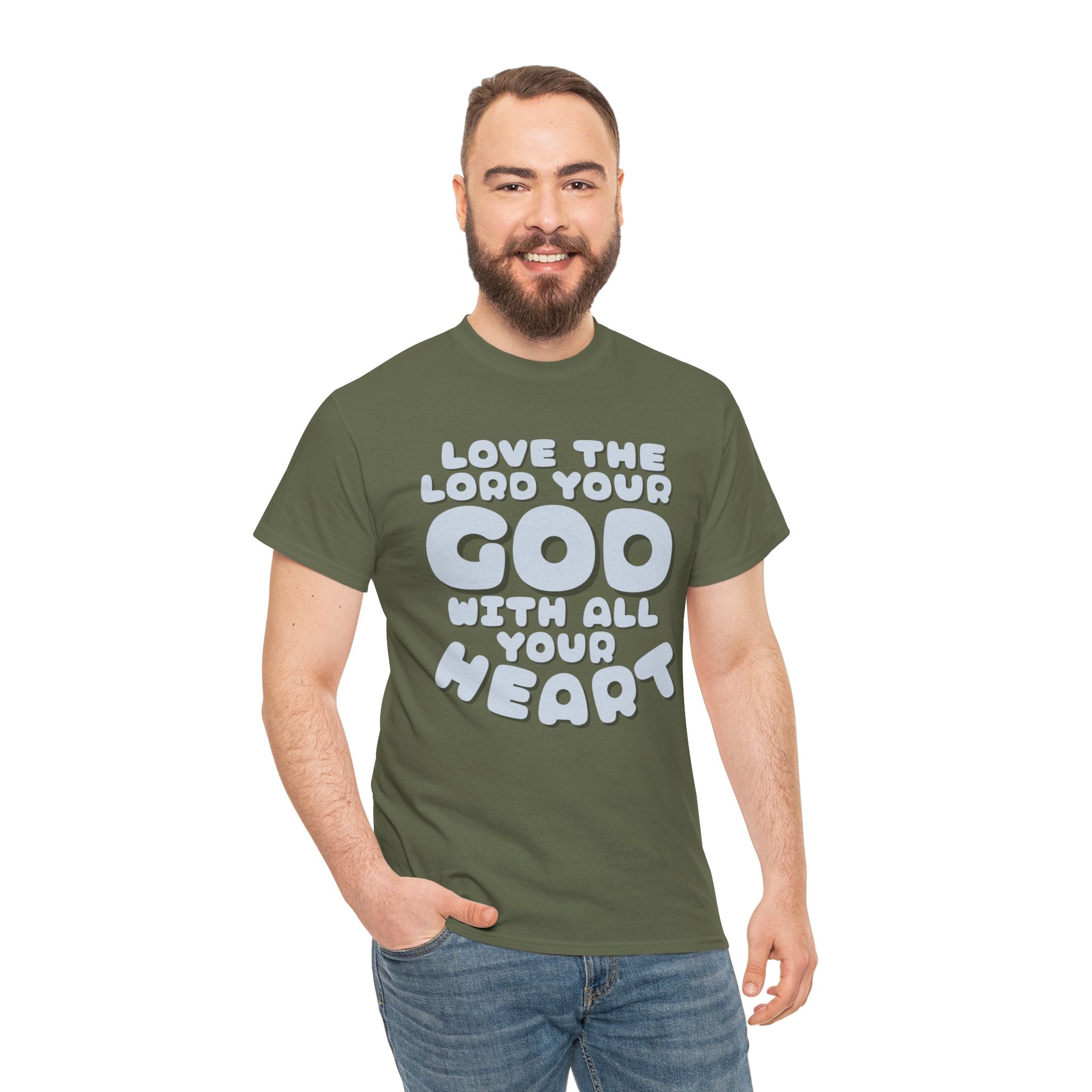 Love The Lord Your God With All Your Heart Scripture T-Shirt