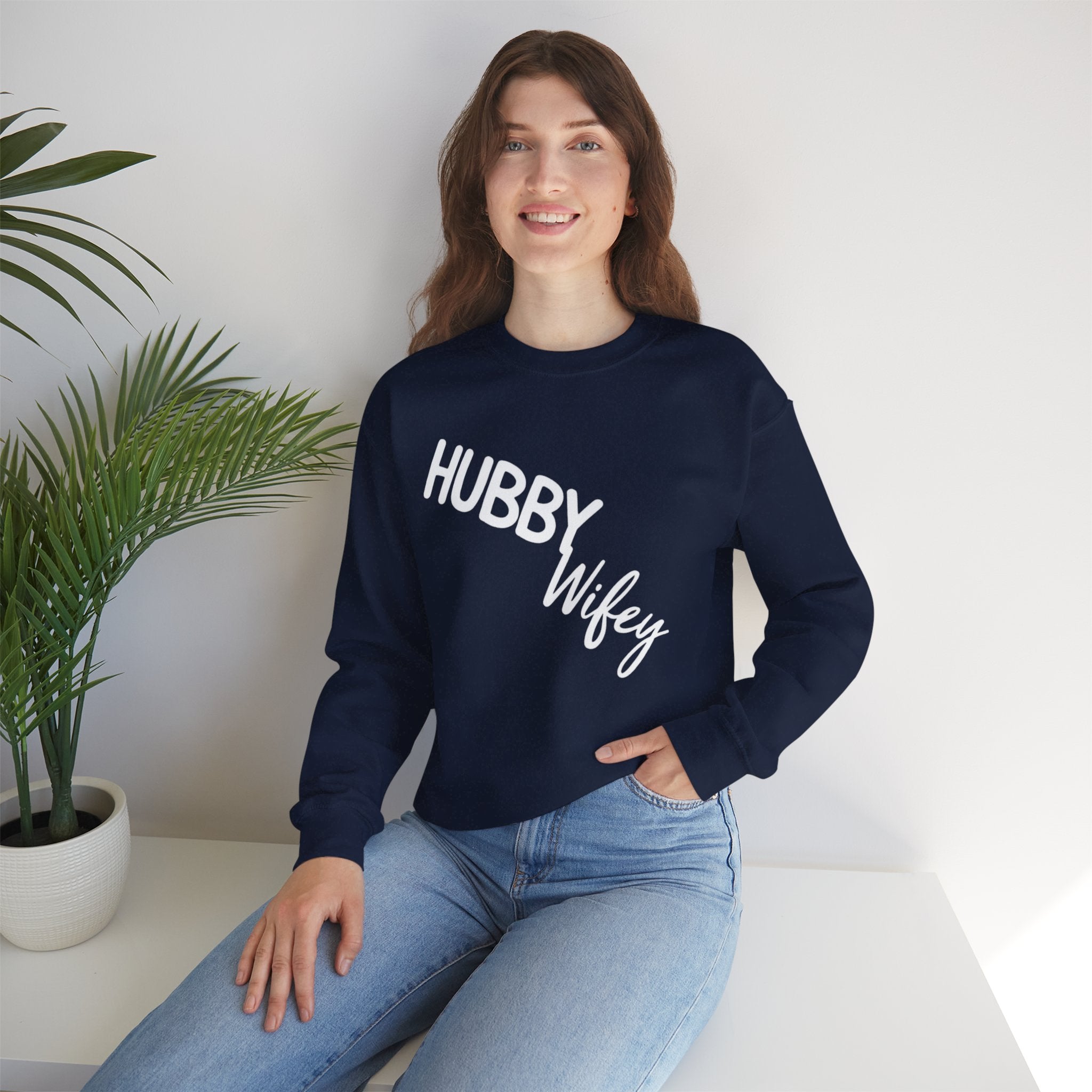 Hubby Wifey Crewneck Couple’s Sweatshirt