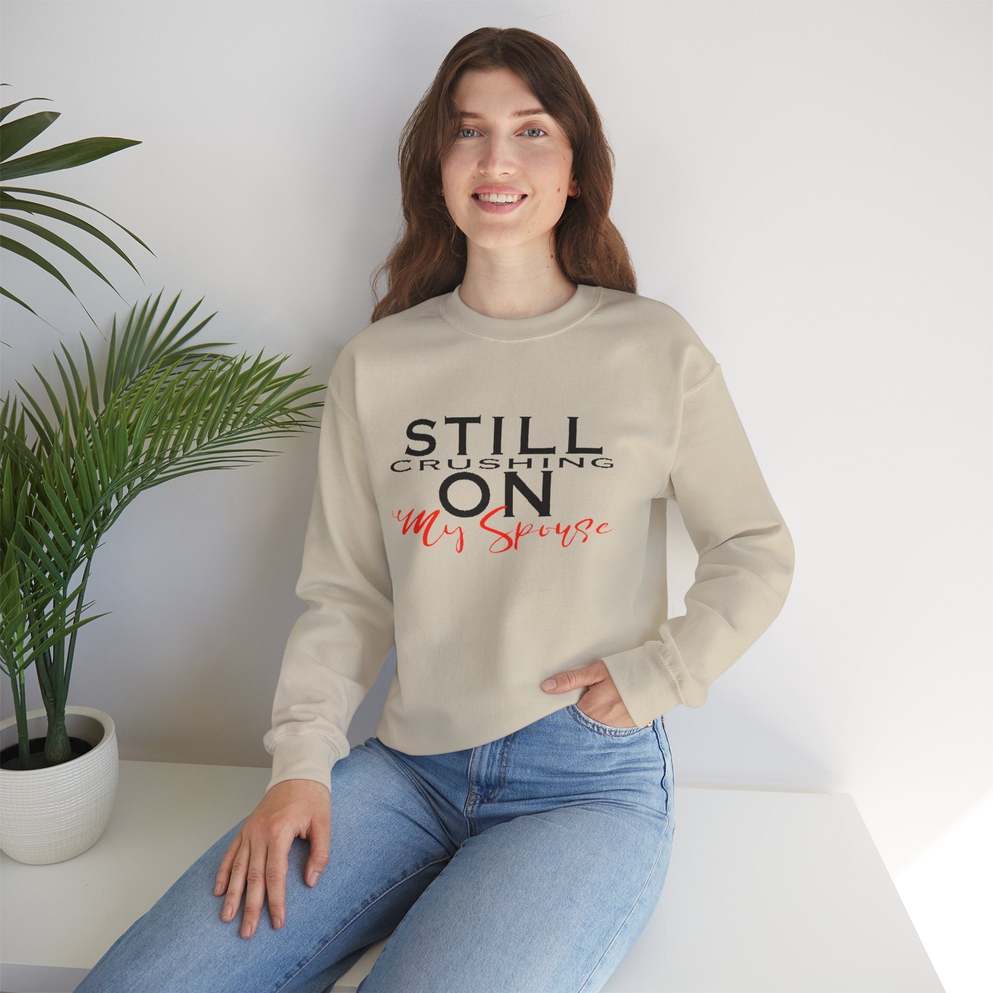 Still Crushing On My Spouse Couple's Crewneck Sweatshirt