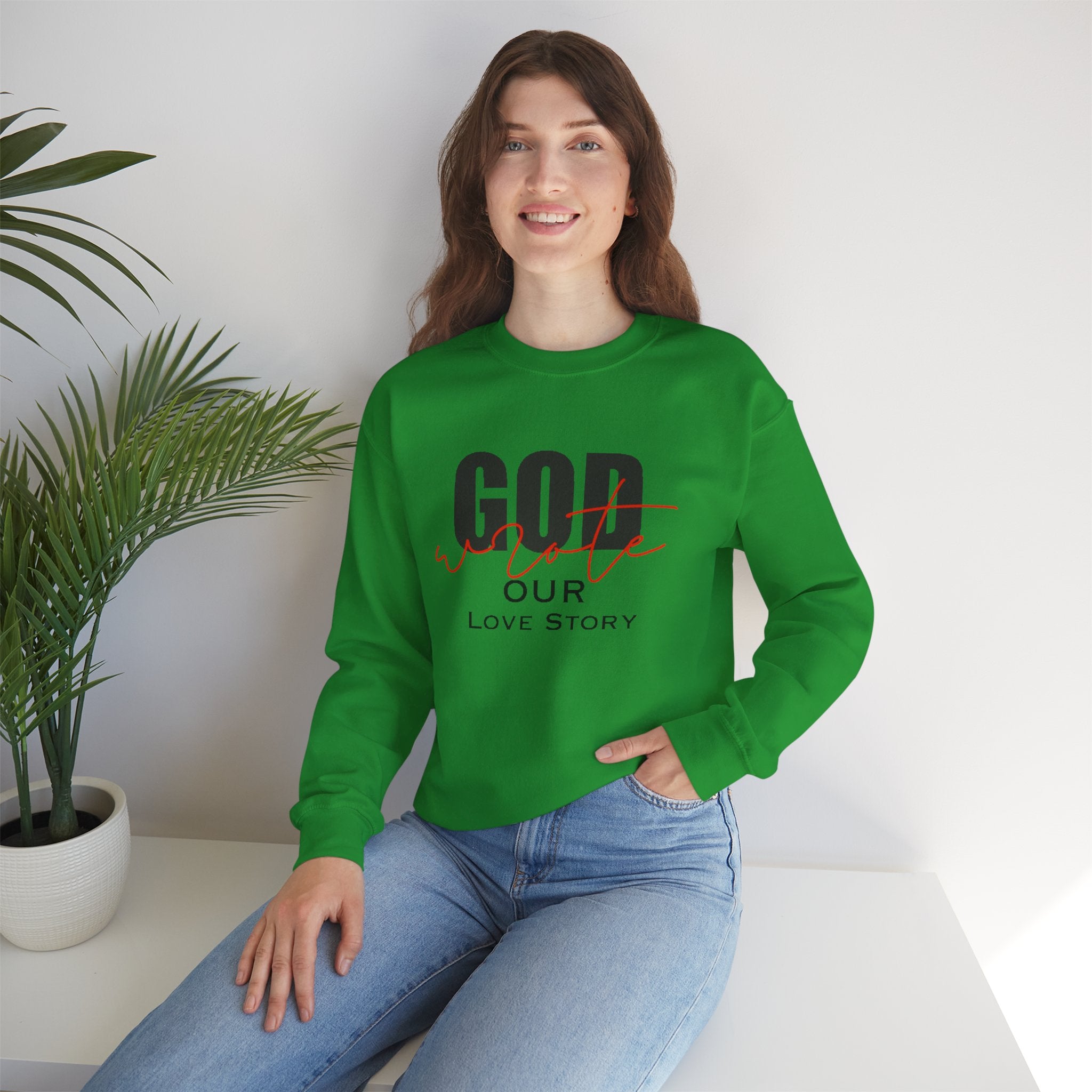 God Wrote Our Love Story Couple's Crewneck Sweatshirt