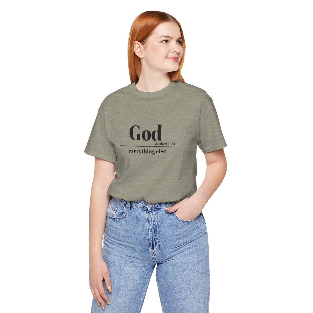 God Then Everything Else Jersey Unisex Tee
