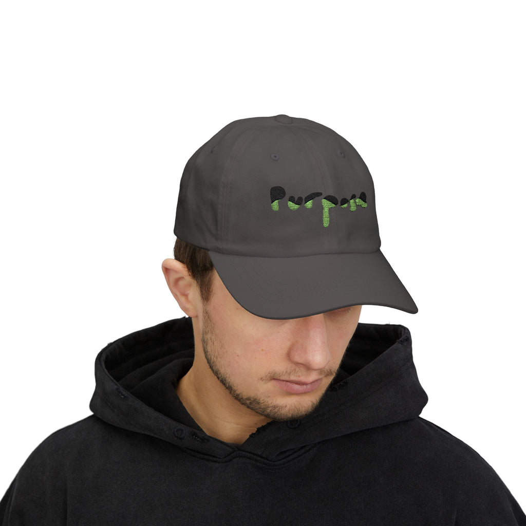 Purpose Driven Green Camo Script Embroidered Hat