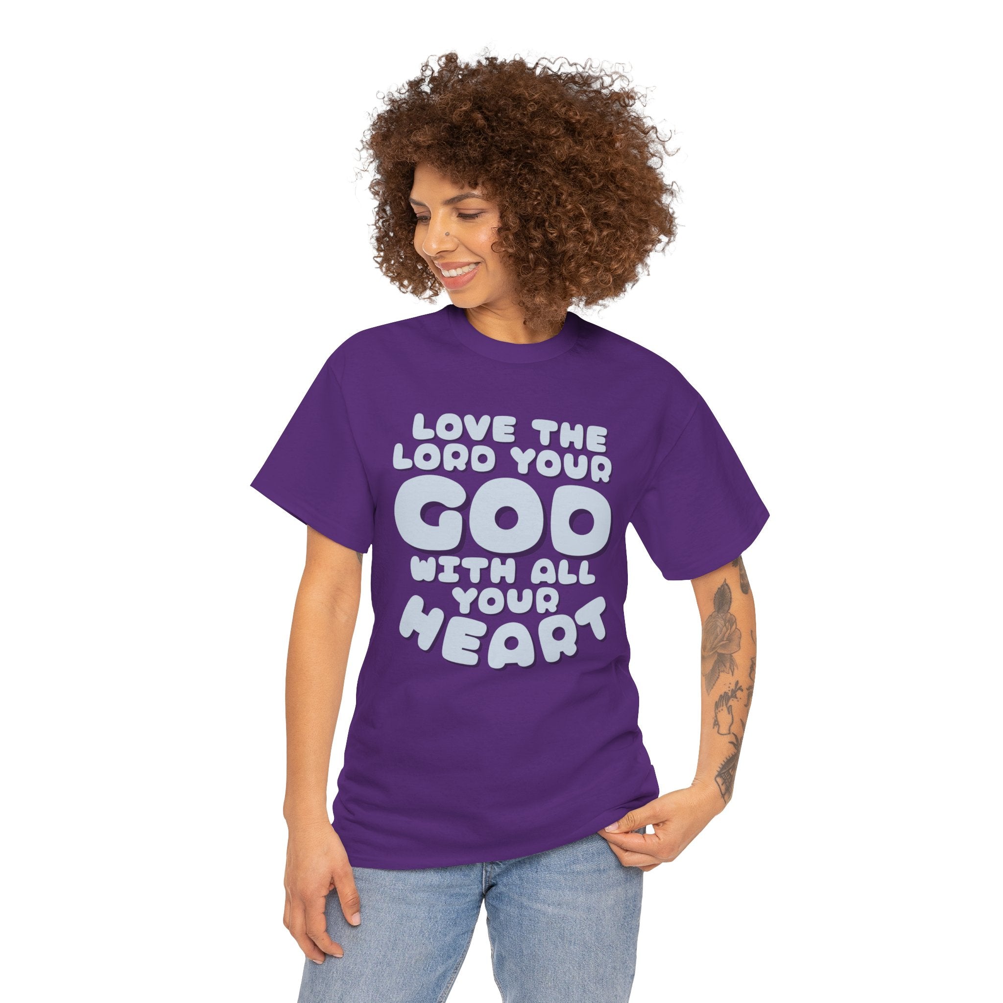 Love The Lord Your God With All Your Heart Scripture T-Shirt