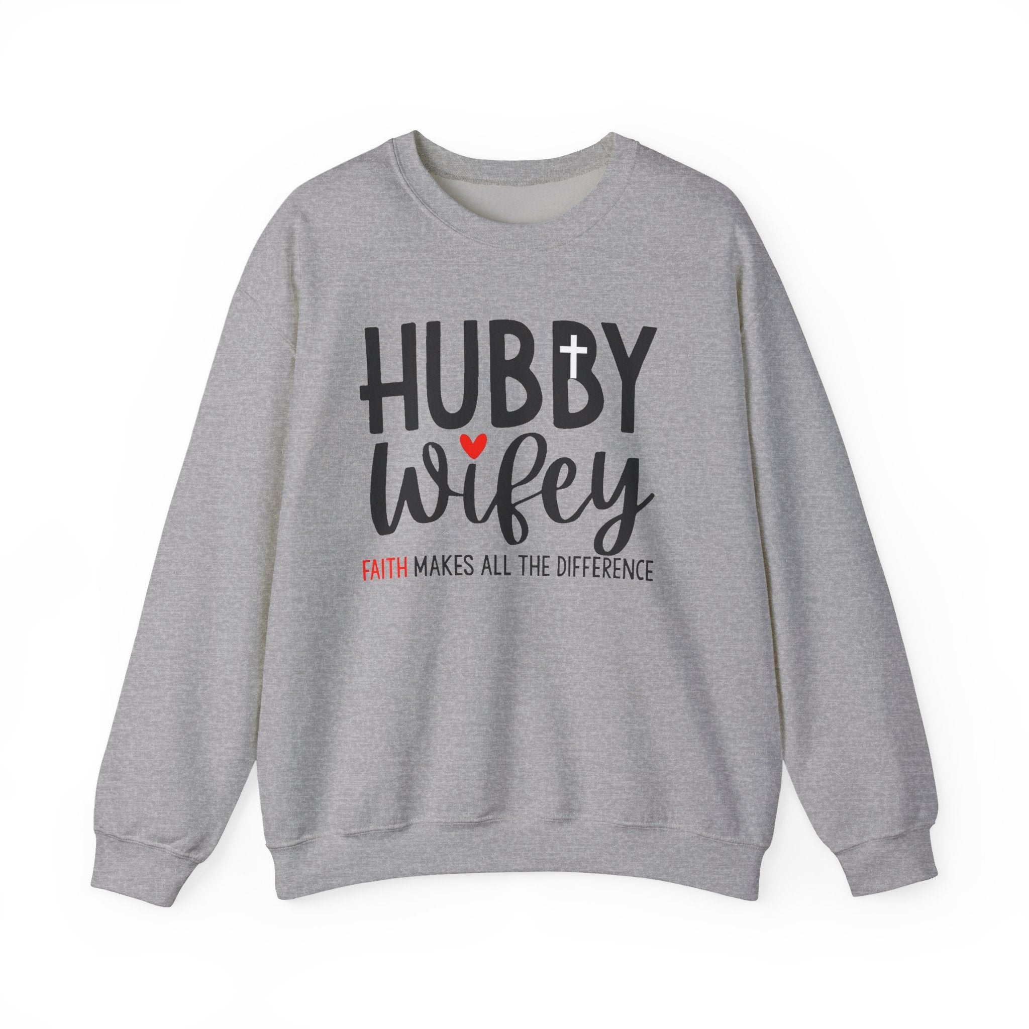 Hubby Wifey Faith Crewneck Couple’s Sweatshirt