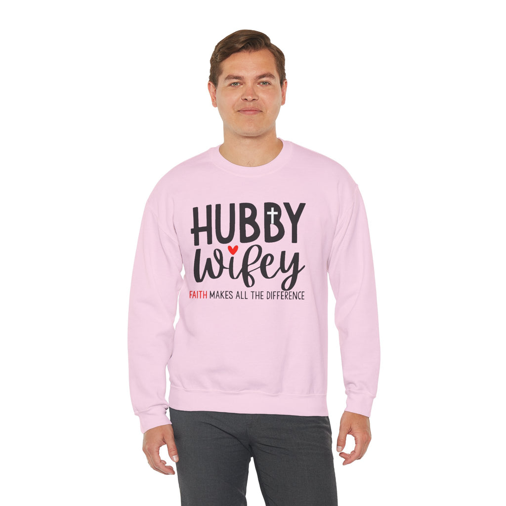 Hubby Wifey Faith Crewneck Couple’s Sweatshirt