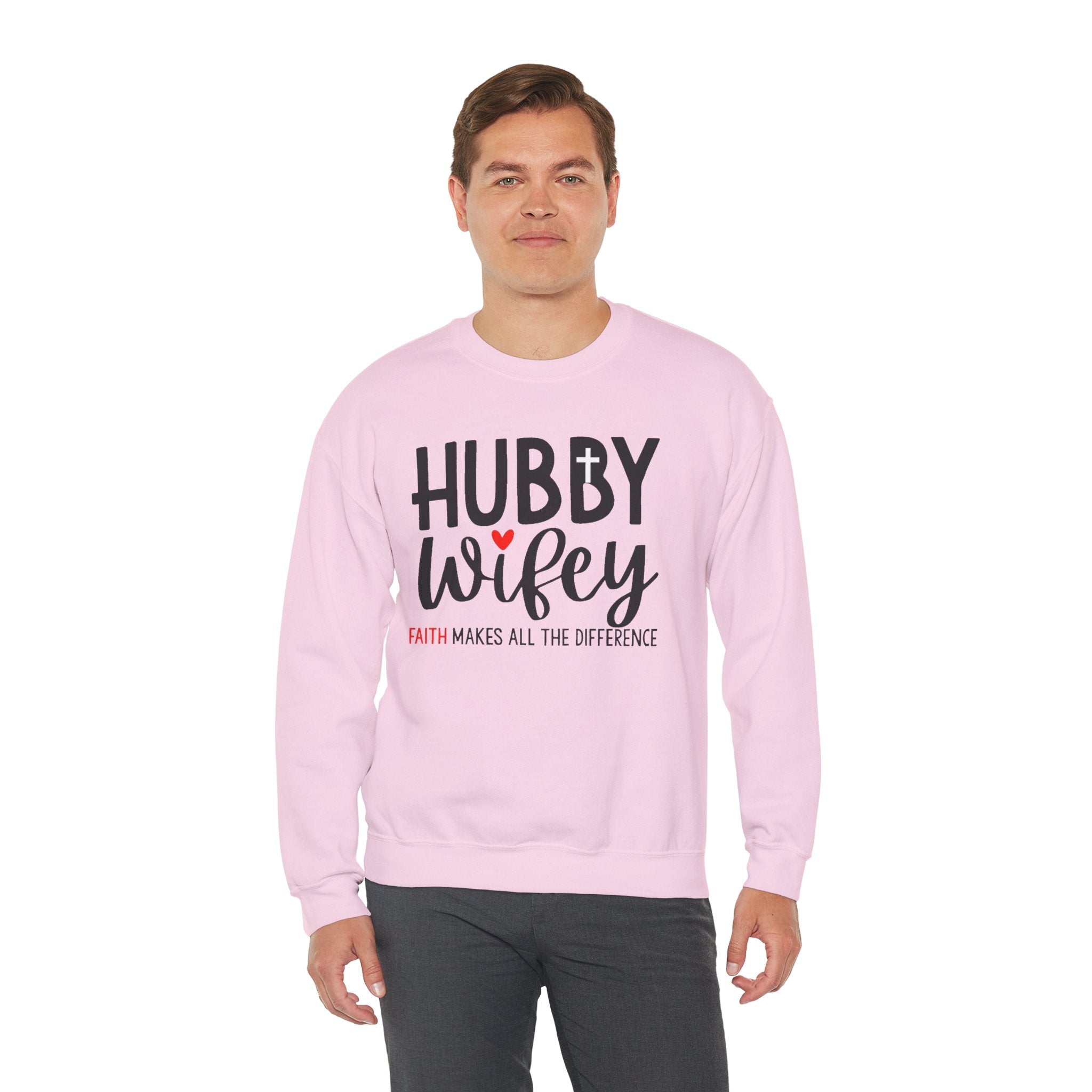 Hubby Wifey Faith Crewneck Couple’s Sweatshirt