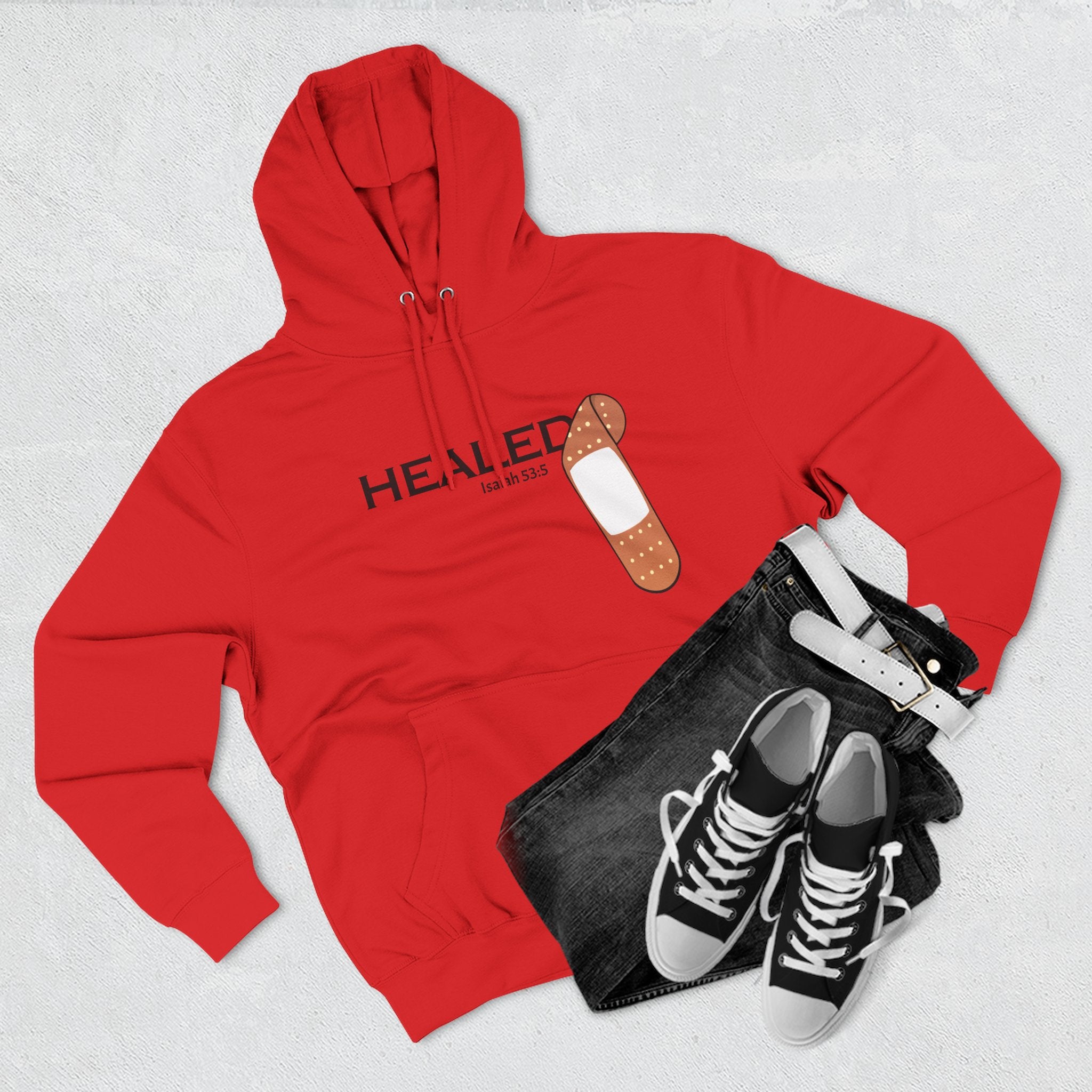 Healing Is Done - Isaiah 53:5 Unisex Fleece Hoodie