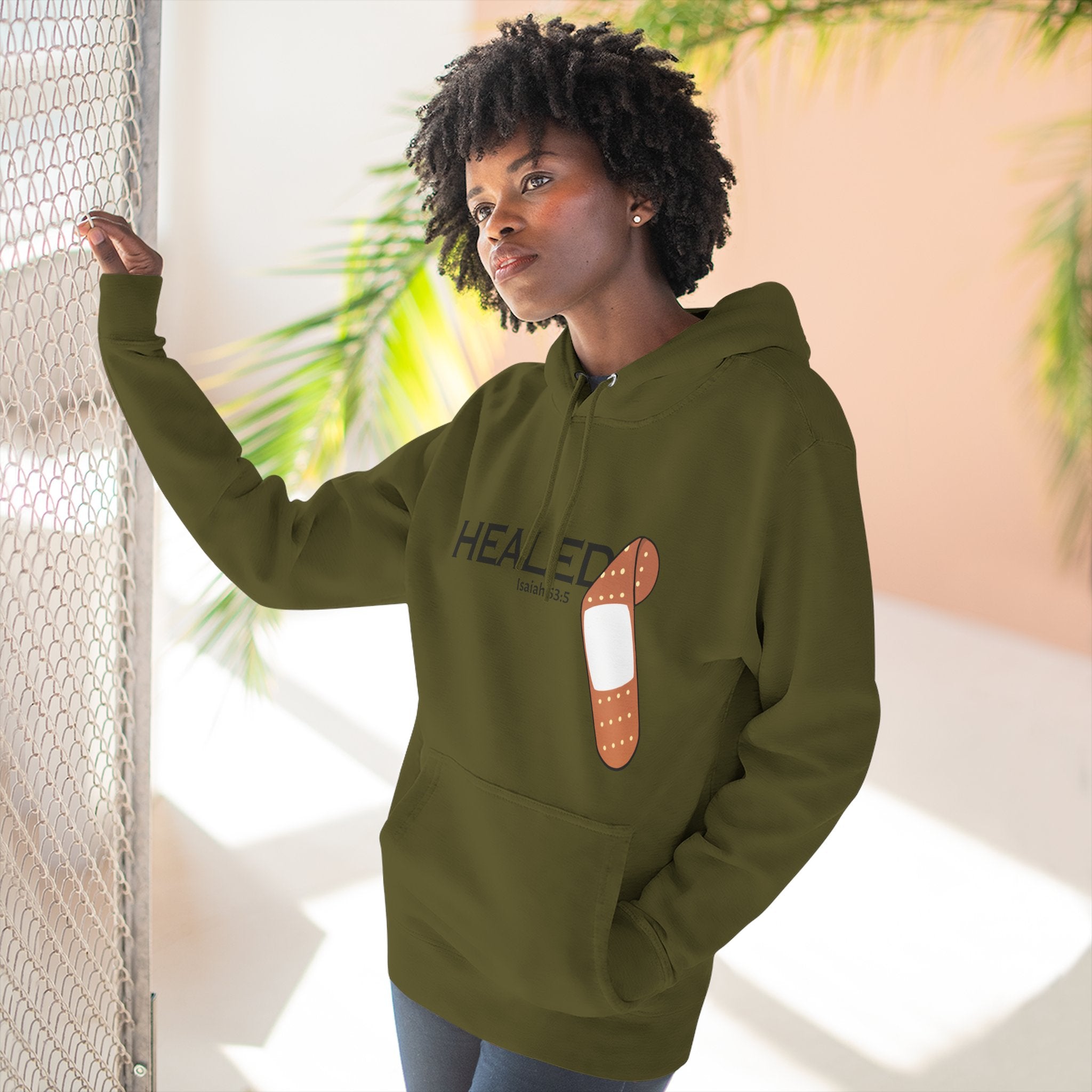 Healing Is Done - Isaiah 53:5 Unisex Fleece Hoodie