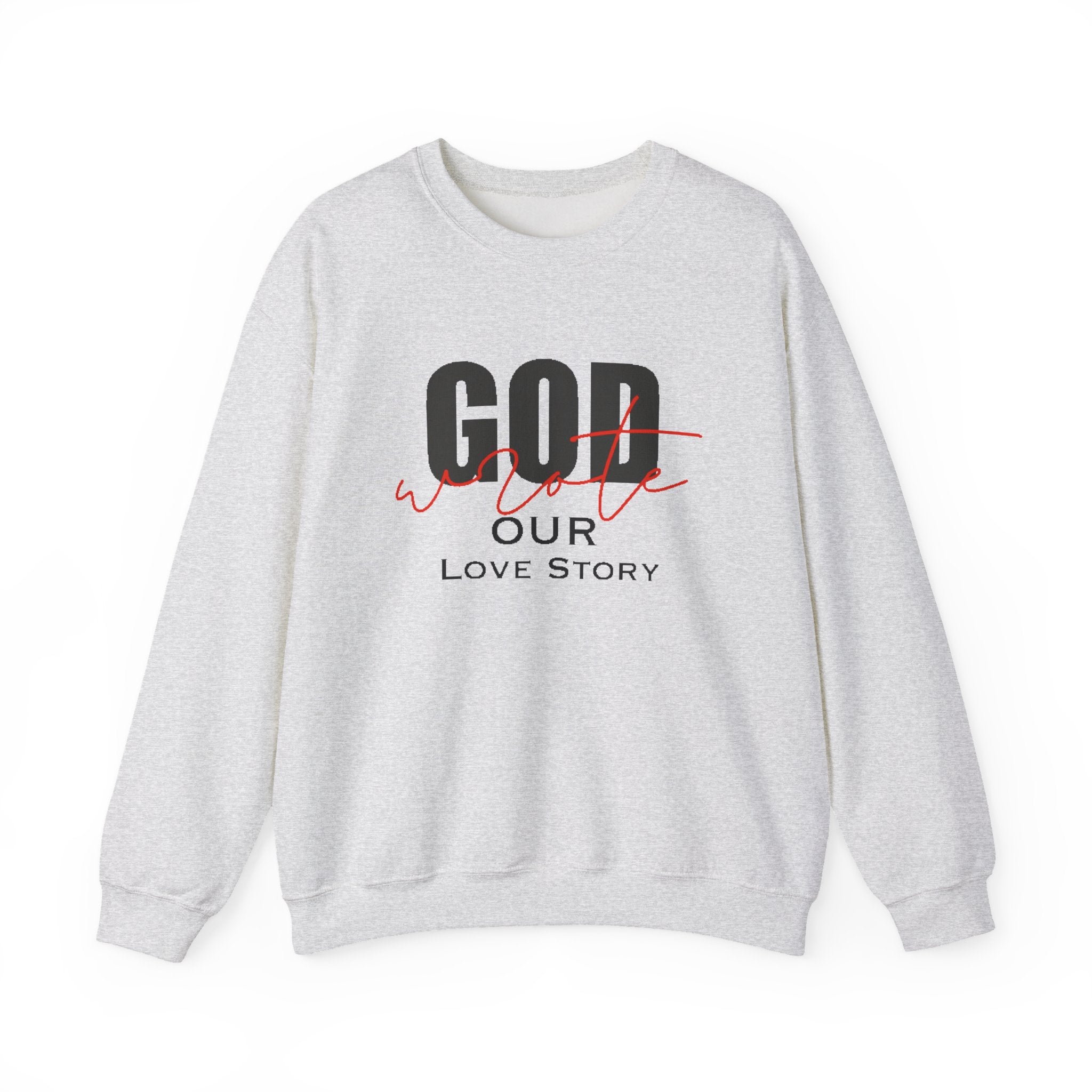 God Wrote Our Love Story Couple's Crewneck Sweatshirt