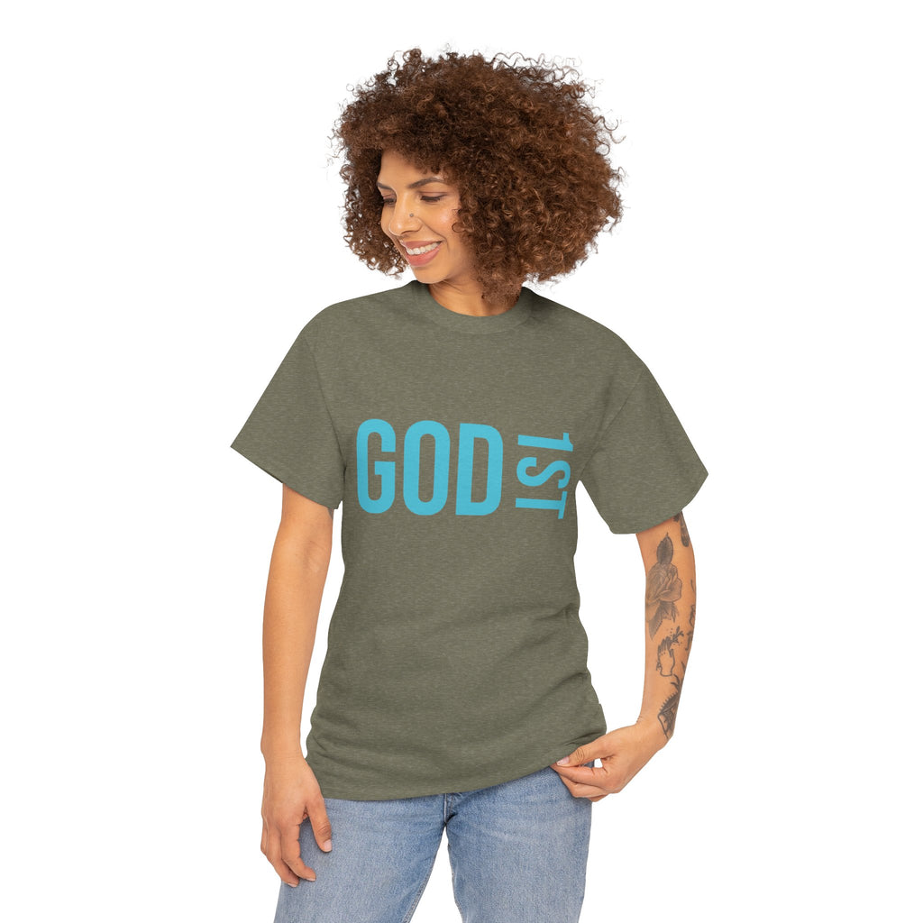 God 1st- Then Me Unisex Heavy Cotton Tee