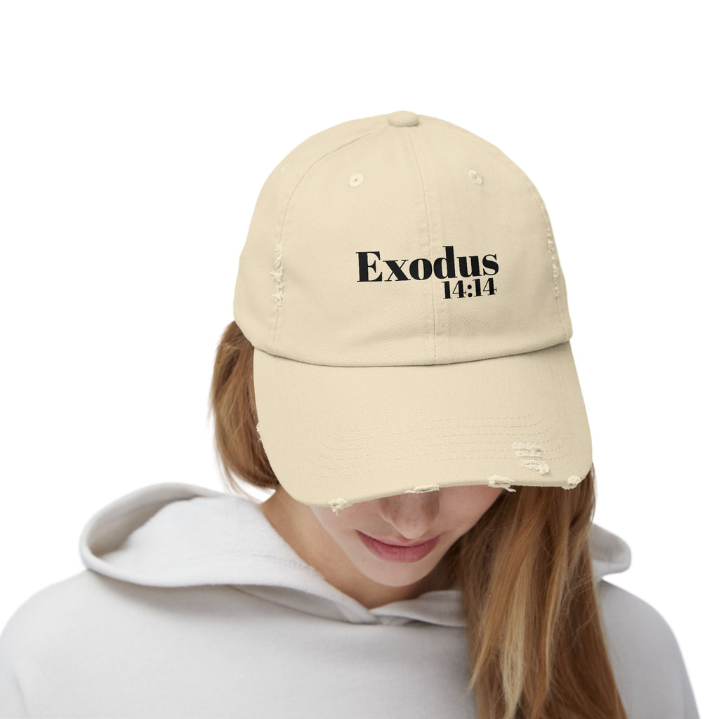 Exodus 14:14 God Will Fight For You Distressed Hat