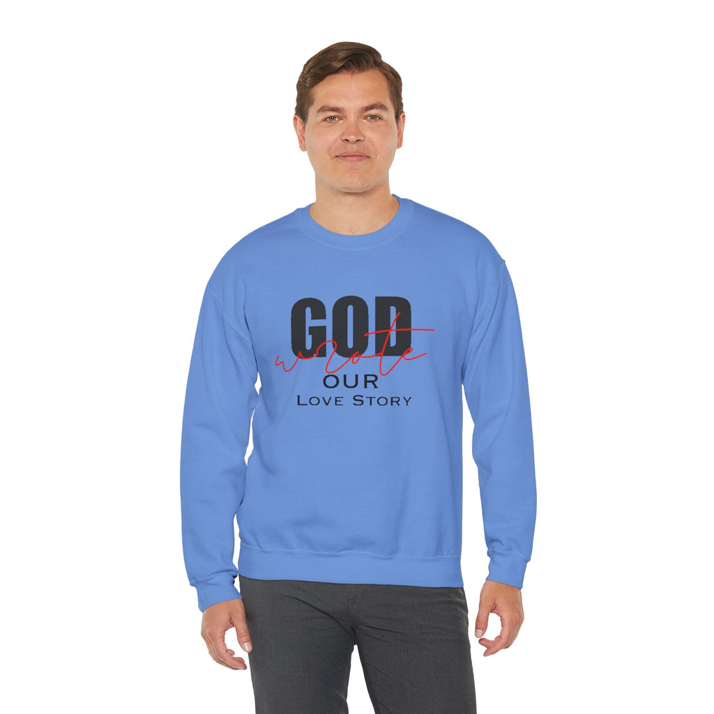 God Wrote Our Love Story Couple's Crewneck Sweatshirt