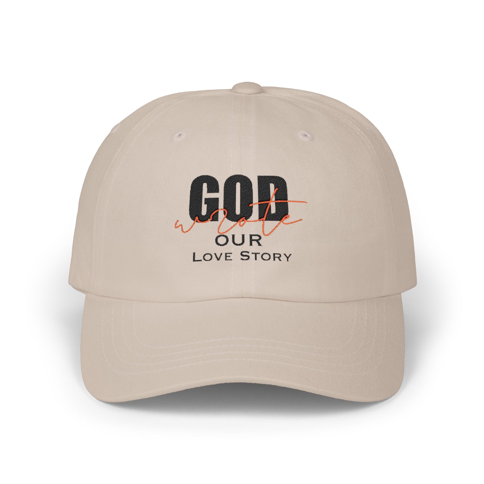 God Wrote Our Love Story Couple's Embroidery Baseball Hat