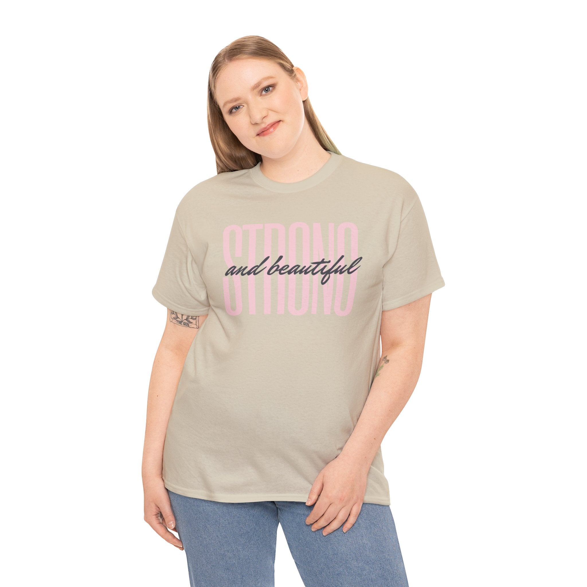 Strong and Beautiful In Christ Faith Graphic Tee