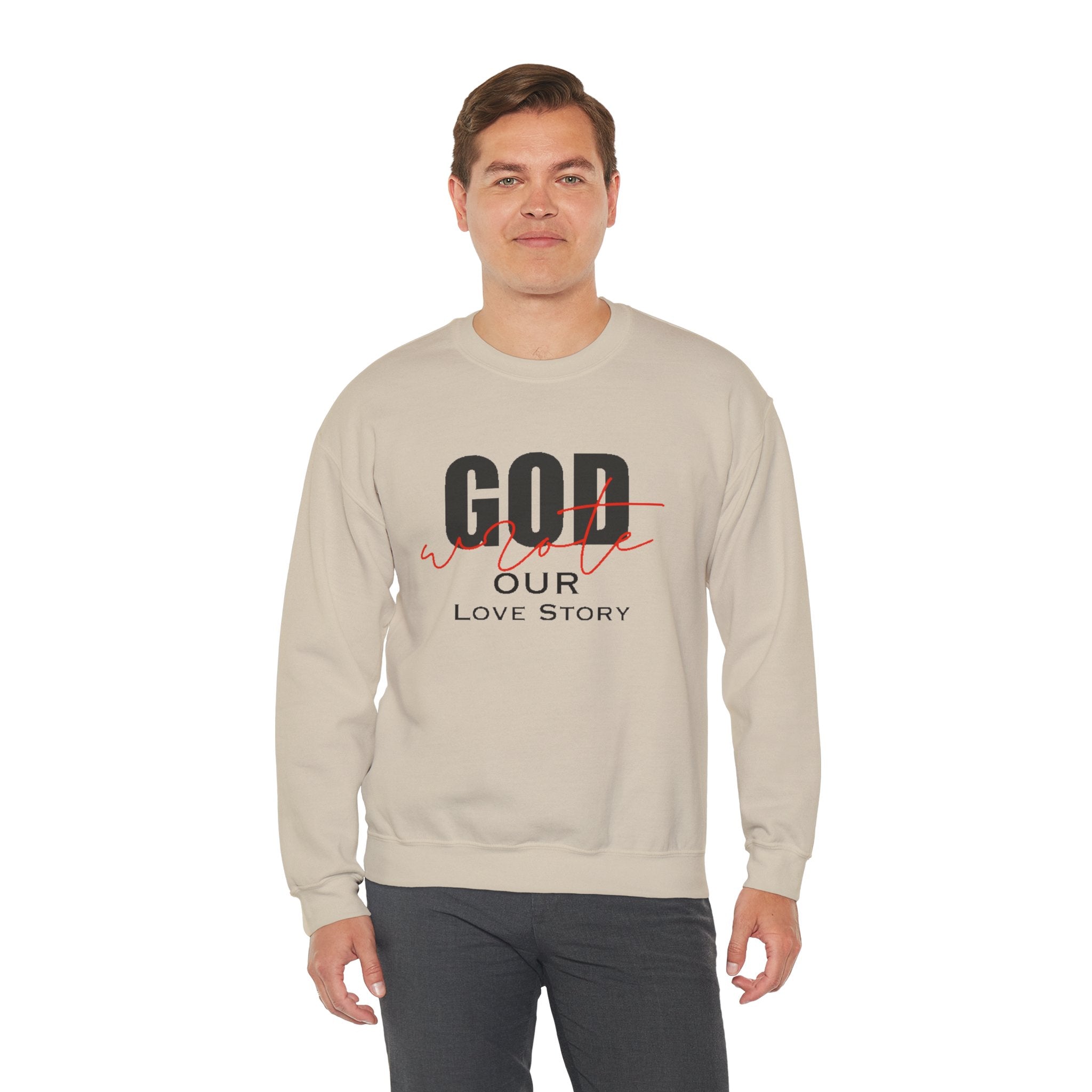 God Wrote Our Love Story Couple's Crewneck Sweatshirt